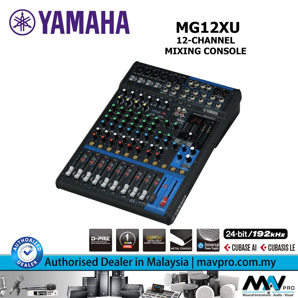 YAMAHA MG Series MG12XU 12-Channel Mixing Console l Mavpro Malaysia